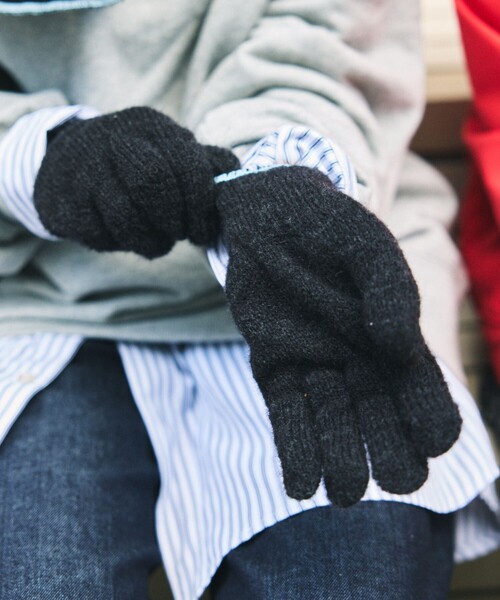 TEMBEA（テンベア）の「TEMBEA×FREAK'S STORE/テンベア×フリークスストア 別注WOOL GUNTE M /別注 ウール 手袋 Mサイズ（手袋・メンズ・サックスブルー/ブルー/ターコイズブルー/オレンジ/イエロー・ONE SIZE）」の3枚目の写真