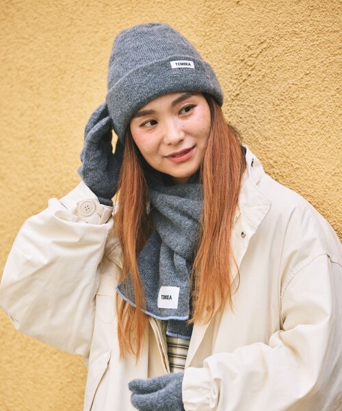 TEMBEA（テンベア）の「TEMBEA×FREAK'S STORE/テンベア×フリークスストア 別注WOOL GUNTE M /別注 ウール 手袋 Mサイズ（手袋・メンズ・サックスブルー/ブルー/ターコイズブルー/オレンジ/イエロー・ONE SIZE）」の18枚目の写真