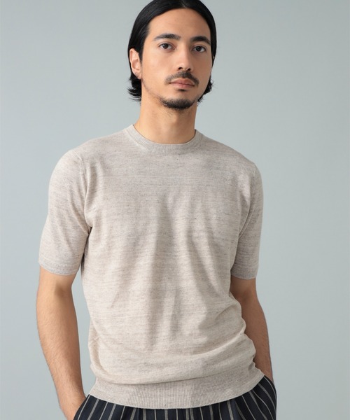 BRILLA per il gusto(ブリッラペルイルグースト)の「FILIPPO DE LAURENTIIS / コットンリネン クルーネック Tシャツ(Tシャツ/カットソー・メンズ・ブラック系その他3/ベージュ/ロイヤルブルー・44/48/46/50)」の17枚目の写真