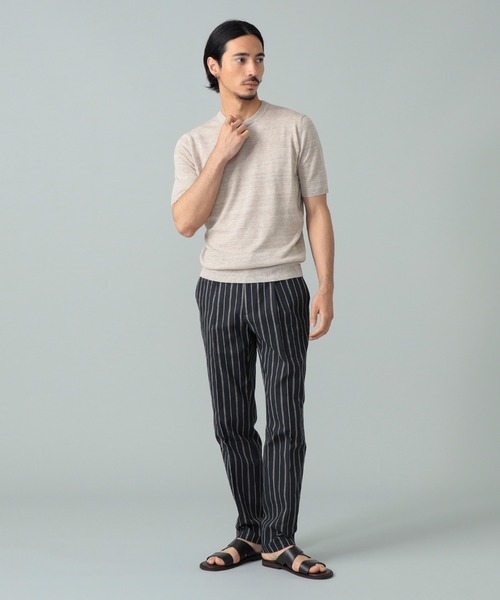 BRILLA per il gusto(ブリッラペルイルグースト)の「FILIPPO DE LAURENTIIS / コットンリネン クルーネック Tシャツ(Tシャツ/カットソー・メンズ・ブラック系その他3/ベージュ/ロイヤルブルー・44/48/46/50)」の21枚目の写真