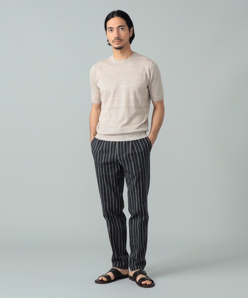 BRILLA per il gusto(ブリッラペルイルグースト)の「FILIPPO DE LAURENTIIS / コットンリネン クルーネック Tシャツ(Tシャツ/カットソー・メンズ・ブラック系その他3/ベージュ/ロイヤルブルー・44/48/46/50)」の22枚目の写真