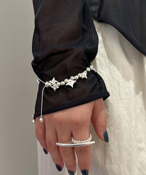 口コミ・レビューで人気商品を探そう セール】4pointed starBracelet/四芒星ブレスレット アクセサリー
