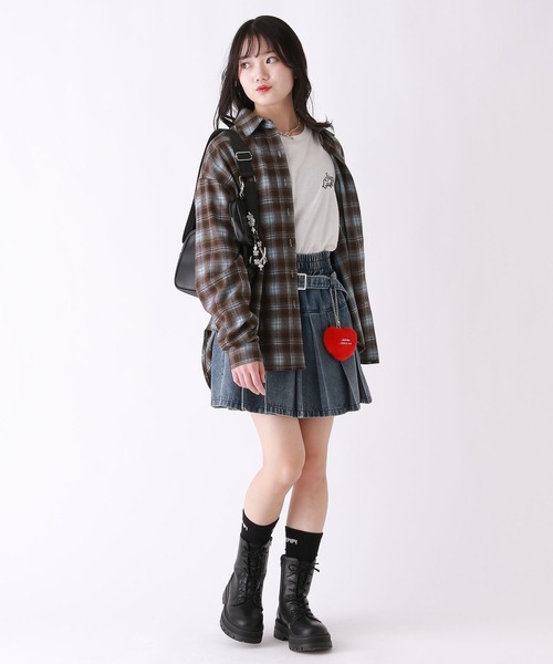 repipi armario（レピピ アルマリオ）の「チェックルーズシャツ（シャツ/ブラウス・キッズ・ブルー/ブラック/ピンク・LARGE/MEDIUM/SMALL）」の6枚目の写真