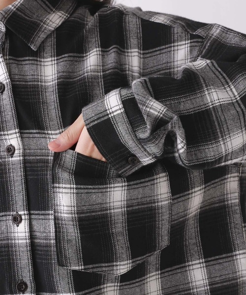 repipi armario（レピピ アルマリオ）の「チェックルーズシャツ（シャツ/ブラウス・キッズ・ブルー/ブラック/ピンク・LARGE/MEDIUM/SMALL）」の14枚目の写真