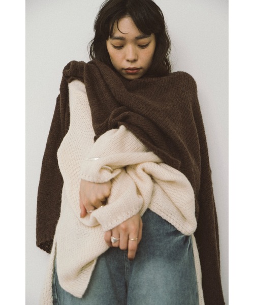 DRWCYS（ドロシーズ）の「ミドルオーバーニットトップス（ニット/セーター・レディース・ピンクベージュ/ブラウン・FREE）」の9枚目の写真