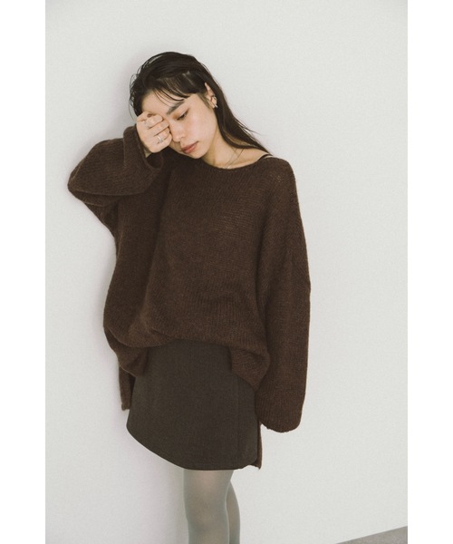 DRWCYS（ドロシーズ）の「ミドルオーバーニットトップス（ニット/セーター・レディース・ピンクベージュ/ブラウン・FREE）」の11枚目の写真