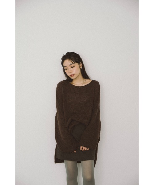 DRWCYS（ドロシーズ）の「ミドルオーバーニットトップス（ニット/セーター・レディース・ピンクベージュ/ブラウン・FREE）」の12枚目の写真