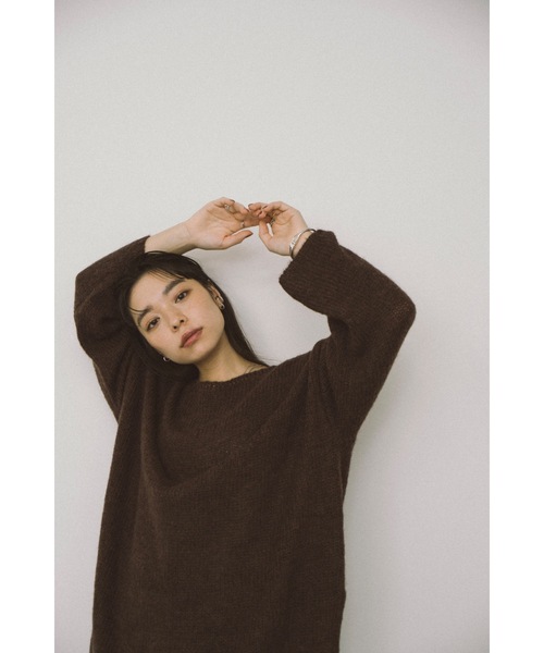 DRWCYS（ドロシーズ）の「ミドルオーバーニットトップス（ニット/セーター・レディース・ピンクベージュ/ブラウン・FREE）」の13枚目の写真