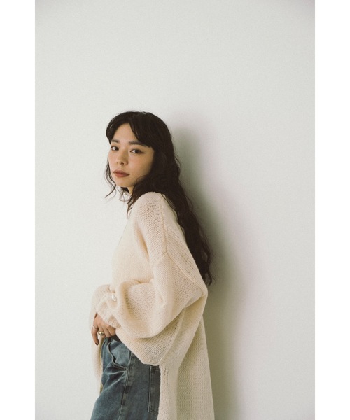 DRWCYS（ドロシーズ）の「ミドルオーバーニットトップス（ニット/セーター・レディース・ピンクベージュ/ブラウン・FREE）」の7枚目の写真