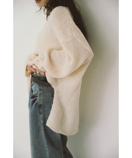 DRWCYS（ドロシーズ）の「ミドルオーバーニットトップス（ニット/セーター・レディース・ピンクベージュ/ブラウン・FREE）」の19枚目の写真