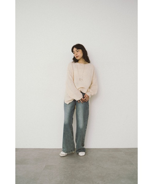 DRWCYS（ドロシーズ）の「ミドルオーバーニットトップス（ニット/セーター・レディース・ピンクベージュ/ブラウン・FREE）」の8枚目の写真