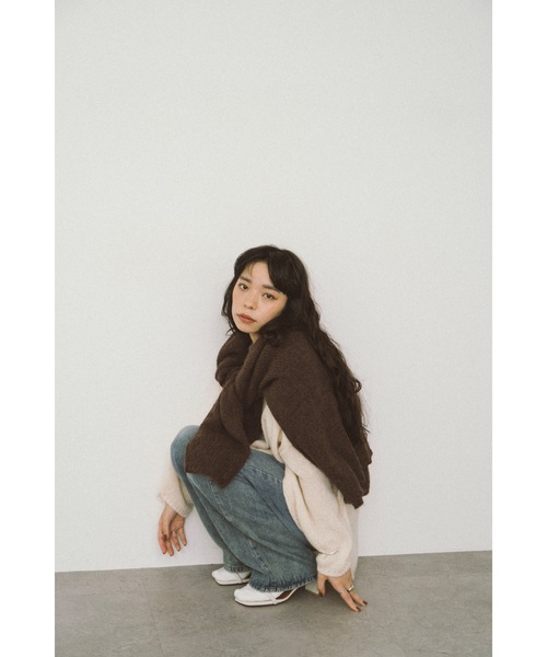 DRWCYS（ドロシーズ）の「ミドルオーバーニットトップス（ニット/セーター・レディース・ピンクベージュ/ブラウン・FREE）」の3枚目の写真