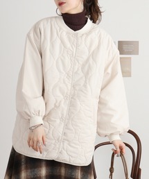 mitis | mitis ポリピーチ ウェーブキルトパイピングブルゾン(ブルゾン)