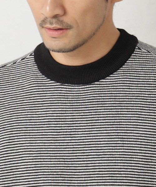 FOUND GOOD（ファウンドグッド）の「ボーダーニット（ニット/セーター・メンズ・グリーン/ホワイト系1/グレー系・S/M/L/XL）」の4枚目の写真