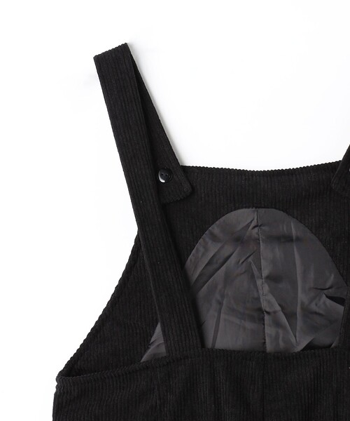green label relaxing（グリーンレーベルリラクシング）の「【別注】＜Pluckys＞サロペット（ブラック） / キッズ  100cm-130cm（サロペット/オーバーオール・キッズ・ブラック・110cm/100cm/120cm/130cm）」の4枚目の写真