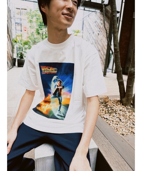 minius(ミニウス)の「『バック・トゥ・ザ・フューチャー1』"""Back to the Future"" T-Shirt" 半袖プリントTシャツ ビックシルエット ピグメント加工 ヴィンテージライク(Tシャツ/カットソー・メンズ・チャコール/ホワイト・X-LARGE/LARGE/MEDIUM)」の10枚目の写真
