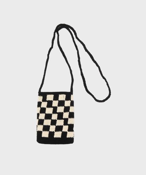 B.C STOCK(ベーセーストック)の「EL MARE / DELSOL CHECKERED FLAG BAG MINI(クラッチバッグ・メンズ・ホワイト系その他/ホワイト/パープル/ブラウン/レッド/カーキ/ブラック・FREE)」の1枚目の写真