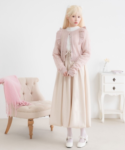 DearMyLoveRose ディアマイラブローズ スカート フレア DearMyLoveRose（ディアマイラブローズ）の「レースアップ