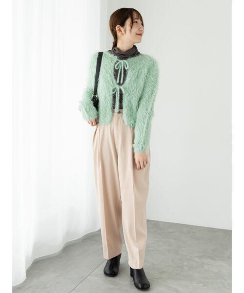 Te chichi TERRASSE（テチチテラス）の「コクーンタックパンツ（その他パンツ・レディース・チャコールグレー/オフホワイト/モカ・F）」の8枚目の写真