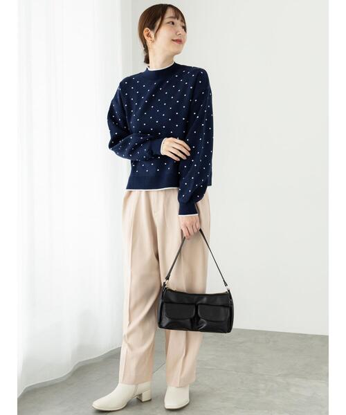 Te chichi TERRASSE（テチチテラス）の「コクーンタックパンツ（その他パンツ・レディース・チャコールグレー/オフホワイト/モカ・F）」の10枚目の写真