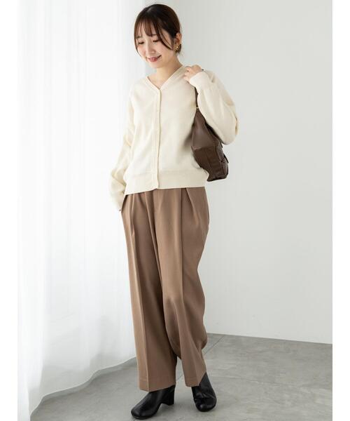 Te chichi TERRASSE（テチチテラス）の「コクーンタックパンツ（その他パンツ・レディース・チャコールグレー/オフホワイト/モカ・F）」の12枚目の写真