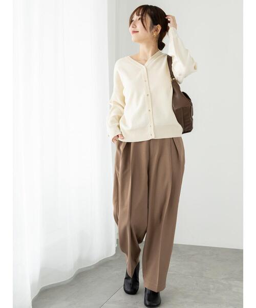 Te chichi TERRASSE（テチチテラス）の「コクーンタックパンツ（その他パンツ・レディース・チャコールグレー/オフホワイト/モカ・F）」の13枚目の写真