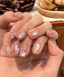 Doux Belle（ドゥーベル）の「簡単にネイルチップ ハンドネイルチップ ちゅるんネイル風（ネイルシール/ネイルチップ）」
