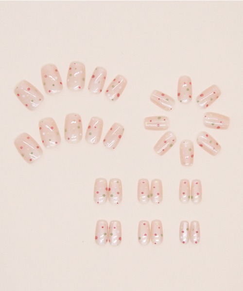 簡単にネイルチップ ハンドネイルチップ ちゅるんネイル風（ネイル