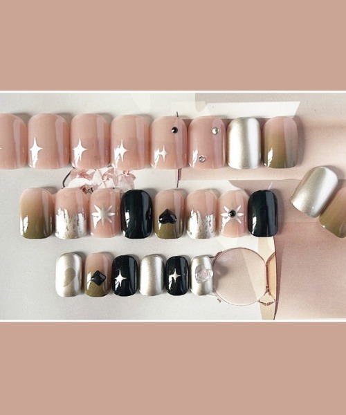 ニュアンスネイル ぷっくり ちゅるん ネイルチップ ハンドメイド ぷっくりフラワー♡美爪ちゅるんカラー♡ローズピンク系ニュアンス