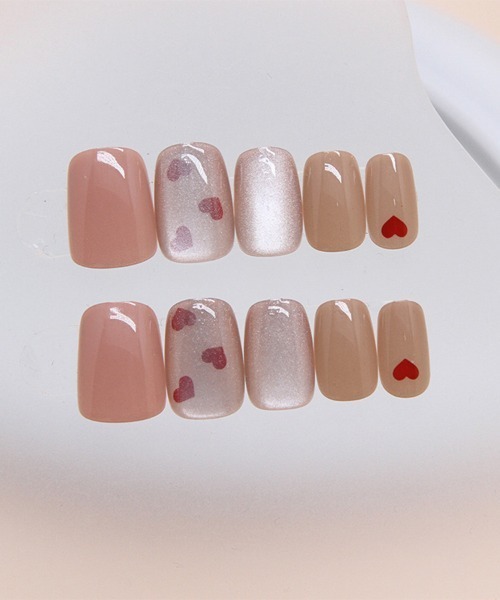 簡単にネイルチップ ハンドネイルチップ ちゅるんネイル風（ネイル