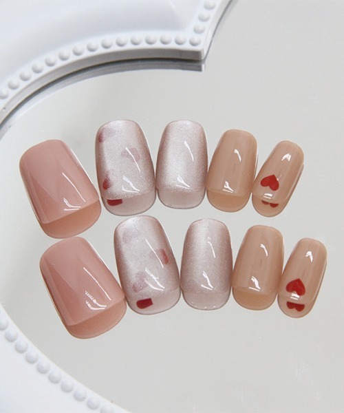 セール】簡単にネイルチップ ハンドネイルチップ ちゅるんネイル風