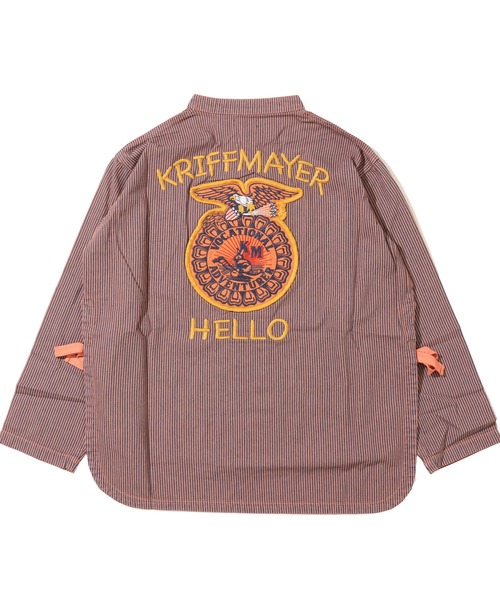 KRIFF MAYER Lady's Collection(クリフメイヤーレディースコレクション)の「FFAスリーピングシャツJK(ミリタリージャケット・レディース・オレンジ/ベージュ/チャコール/カーキ・LARGE/MEDIUM)」の7枚目の写真