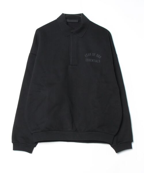 FOG ESSENTIALS(エフオージーエッセンシャルズ)の「ESSENTIALS/エッセンシャルズ/FLEECE POLO(スウェット・メンズ・ベージュ/ブラック・M/S)」の2枚目の写真