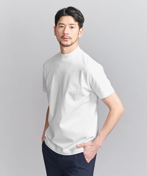 WEB限定 WARDROBE SMART】クリア ガスコットン モックネック