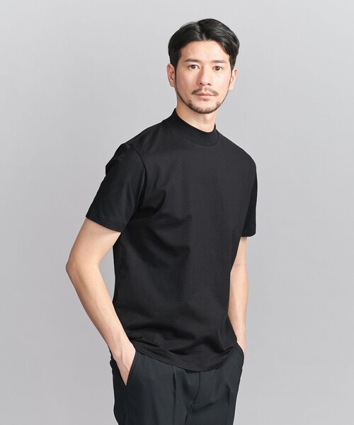 美品✦BRIEFING ✦ モックネックシャツ ✦ブラック ✦S モックネックTシャツ《BODYWILD×ゼロプレッシャー》《長袖