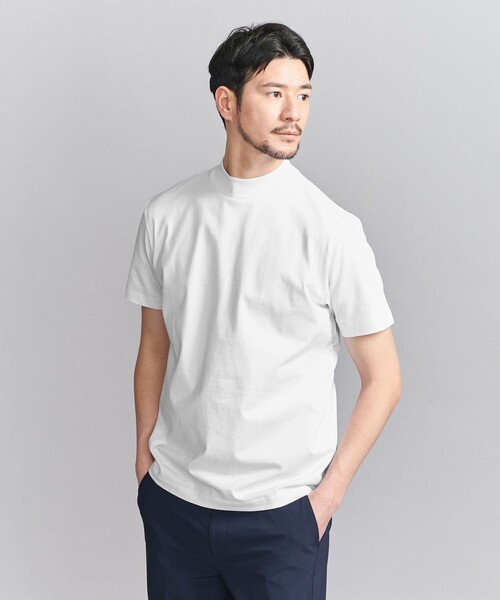美中古4枚セット クリア ガスコットン モックネック カットソー「抗菌・防臭」 WEB限定 WARDROBE SMART】クリア ガスコットン ヘンリーネック