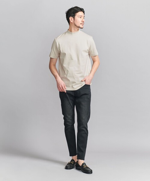 BEAUTY&YOUTH UNITED ARROWS(ビューティーアンドユースユナイテッドアローズ)の「【WEB限定 WARDROBE SMART】クリア ガスコットン モックネック カットソー【抗菌・防臭】(Tシャツ/カットソー・メンズ・ホワイト/ブラック/ナチュラル/ネイビー・L/XL/S/M)」の5枚目の写真