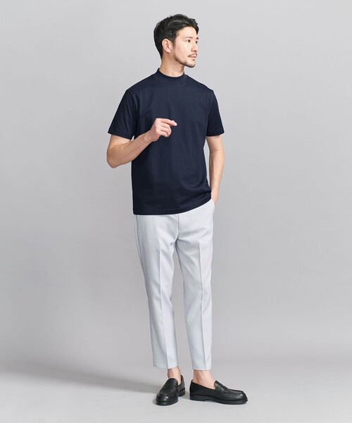 BEAUTY&YOUTH UNITED ARROWS(ビューティーアンドユースユナイテッドアローズ)の「【WEB限定 WARDROBE SMART】クリア ガスコットン モックネック カットソー【抗菌・防臭】(Tシャツ/カットソー・メンズ・ホワイト/ブラック/ナチュラル/ネイビー・L/XL/S/M)」の7枚目の写真