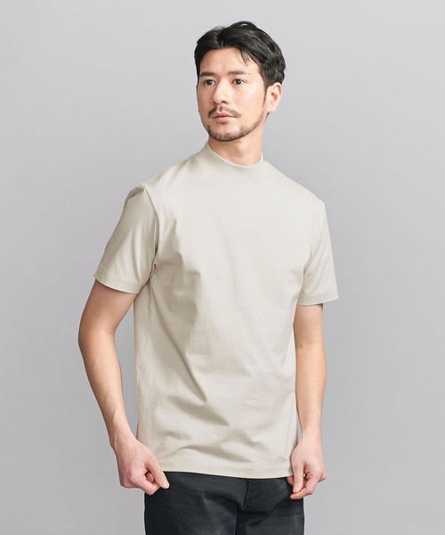 BEAUTY&YOUTH UNITED ARROWS(ビューティーアンドユースユナイテッドアローズ)の「【WEB限定 WARDROBE SMART】クリア ガスコットン モックネック カットソー【抗菌・防臭】(Tシャツ/カットソー・メンズ・ホワイト/ブラック/ナチュラル/ネイビー/ライトグレー/ダークグレー・L/XL/S/M)」の5枚目の写真