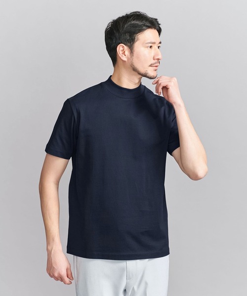 BEAUTY&YOUTH UNITED ARROWS(ビューティーアンドユースユナイテッドアローズ)の「【WEB限定 WARDROBE SMART】クリア ガスコットン モックネック カットソー【抗菌・防臭】(Tシャツ/カットソー・メンズ・ホワイト/ブラック/ナチュラル/ネイビー/ライトグレー/ダークグレー・L/XL/S/M)」の6枚目の写真