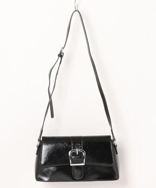 FINEnough（ファインナフ）の「スクエアバックルデザインショルダーバッグ（ショルダーバッグ・レディース・シルバー/レッド/アイボリー/ブラック・FREE）」の14枚目の写真