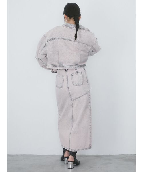 MURUA（ムルーア）の「【セット販売】デニムジャケット&ロングスカートセット（セットアップ・レディース・ブラック/ブルー/ピンク・2/1）」の9枚目の写真