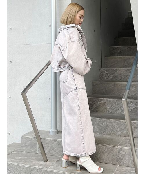 MURUA（ムルーア）の「【セット販売】デニムジャケット&ロングスカートセット（セットアップ・レディース・ブラック/ブルー/ピンク・2/1）」の15枚目の写真