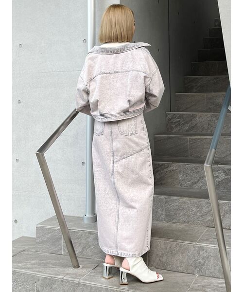 MURUA（ムルーア）の「【セット販売】デニムジャケット&ロングスカートセット（セットアップ・レディース・ブラック/ブルー/ピンク・2/1）」の16枚目の写真