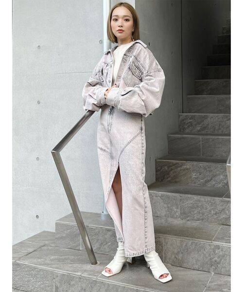 MURUA（ムルーア）の「【セット販売】デニムジャケット&ロングスカートセット（セットアップ・レディース・ブラック/ブルー/ピンク・2/1）」の17枚目の写真