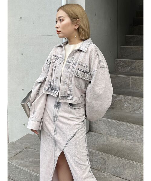 MURUA（ムルーア）の「【セット販売】デニムジャケット&ロングスカートセット（セットアップ・レディース・ブラック/ブルー/ピンク・2/1）」の19枚目の写真