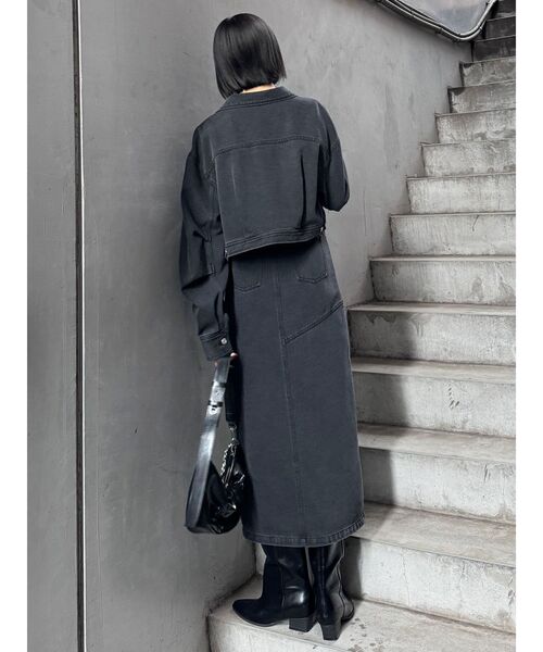 MURUA（ムルーア）の「【セット販売】デニムジャケット&ロングスカートセット（セットアップ・レディース・ブラック/ブルー/ピンク・2/1）」の22枚目の写真