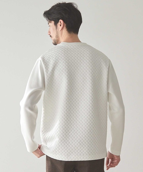 UNION STATION(ユニオンステーション)の「<UNION STATION by MEN'S BIGI>ジャガード×ダンボールバスケットスウェット(スウェット・メンズ・ブラウン/ホワイト/ブラック・L/M/XL)」の11枚目の写真