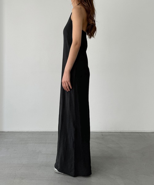 CANAL JEAN(キャナルジーン)の「Miller パネルリブホルターワンピース(ワンピース・レディース・ブラック/ベージュ・ONE SIZE)」の10枚目の写真