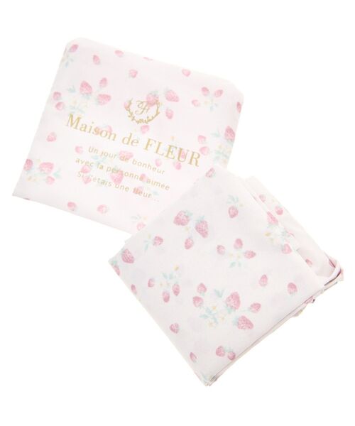 Maison de FLEUR（メゾンドフルール）の「いちごプリントエコバッグ（エコバッグ/サブバッグ・レディース・ライトピンク・FREE）」の5枚目の写真